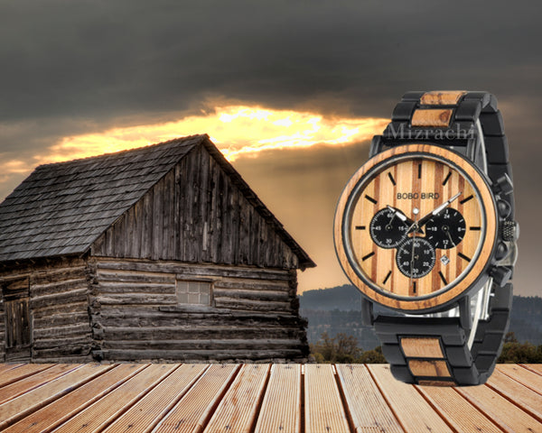 Wood Watch, Man Watch, Luxury, wood Men Watch, Quartz, Relogio Masculino, Wrist watches, wood color, Luminous, Chronograph, GP009