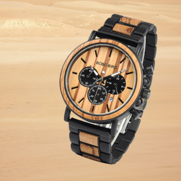 Wood Watch, Man Watch, Luxury, wood Men Watch, Quartz, Relogio Masculino, Wrist watches, wood color, Luminous, Chronograph, GP009