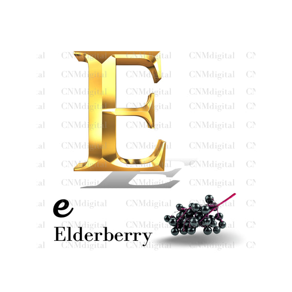 Gold letters fruits, LATTER - E  Gold color letters, including ELDERBERRY fruit, English alphabet letters, including ELDERBERRY fruit, Instant Download. PNG file, clipart, Transparent, Not Font.