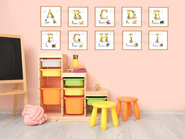 Gold letters fruits, LATTER - G  Gold color letters, including GRAPES  fruit, English alphabet letters, including GRAPES fruit, Instant Download. PNG file, clipart, Transparent, Not Font.