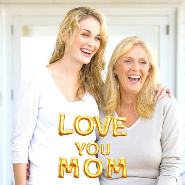 Gold foil balloons letters, English alphabet, Instant Download, Digital file, clipart, Transparent, U-letter, PNG graphics, clipart letters,