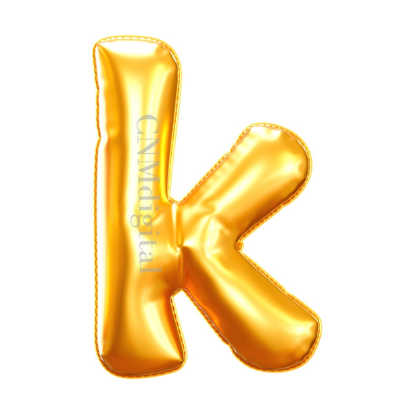 Gold foil balloons letters, English alphabet, Instant Download, Digital file, clipart, Transparent, K-letter, PNG graphics, clipart letters,