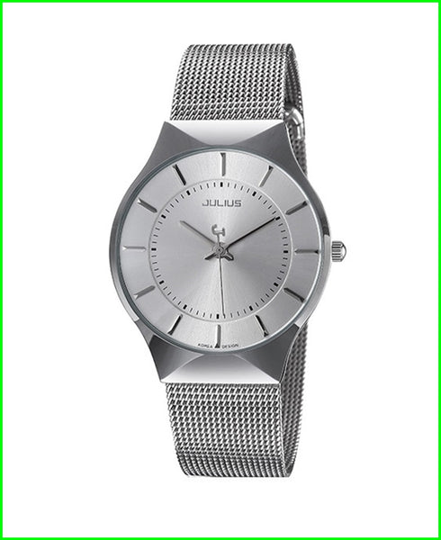 Women Watch Ultra Thin Stainless Steel Band Analog Display Quartz Top Brand Julius Luxury