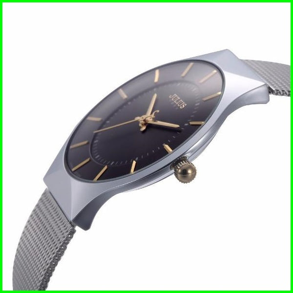 Women Watch Ultra Thin Stainless Steel Band Analog Display Quartz Top Brand Julius Luxury
