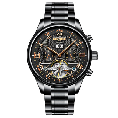 Men watch Waterproof Flying Tourbillon Mechanical Water Resistant,Complete Calendar,
