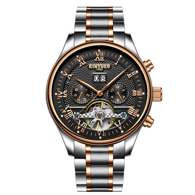 Men watch Waterproof Flying Tourbillon Mechanical Water Resistant,Complete Calendar,