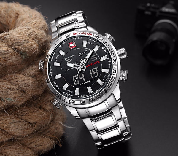 Mens Watch Quartz Analog Relogio Masculino Number: NF9093