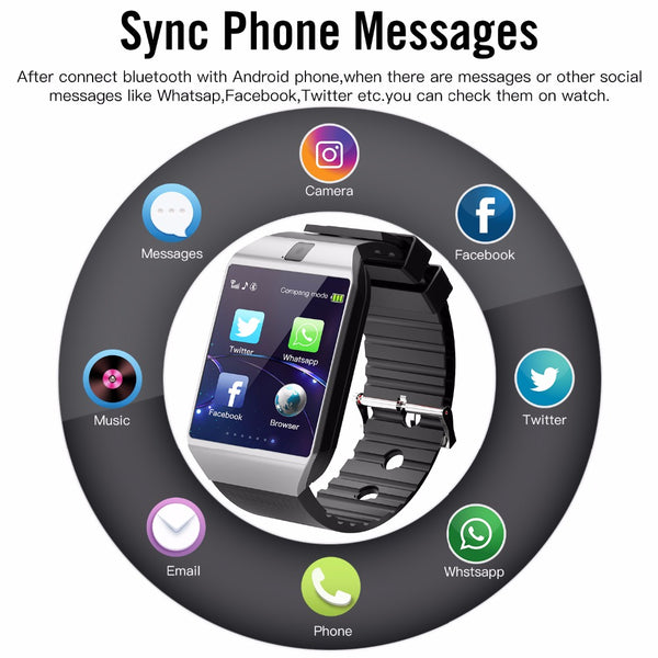 Smart Watch DZ09 Bluetooth Android Phone Call Relogio for iPhone Samsung HUAWEI PK GT08 A1 - Model # : MTK6261D