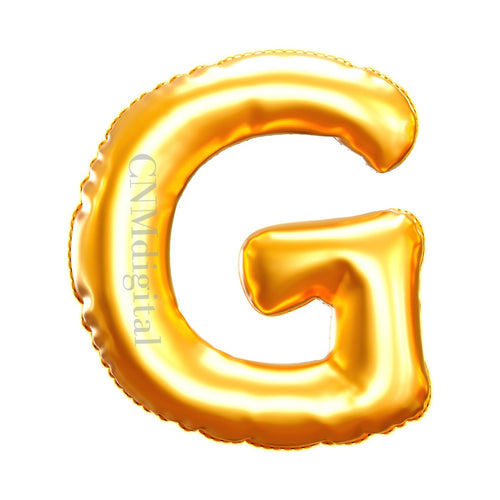 Gold foil balloons letters, English alphabet, Instant Download, Digital file, clipart, Transparent, G-letter, PNG graphics, clipart letters,