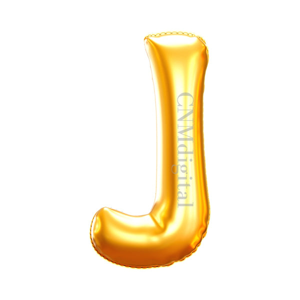 Gold foil balloons letters, English alphabet, Instant Download, Digital file, clipart, Transparent, J -letter, PNG graphics, clipart letters,