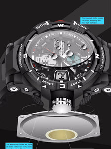 Sport Diving Watch Man LED Quartz Wrist Watches Man Top Brand Luxury SANDA