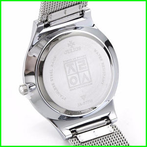 Women Watch Ultra Thin Stainless Steel Band Analog Display Quartz Top Brand Julius Luxury