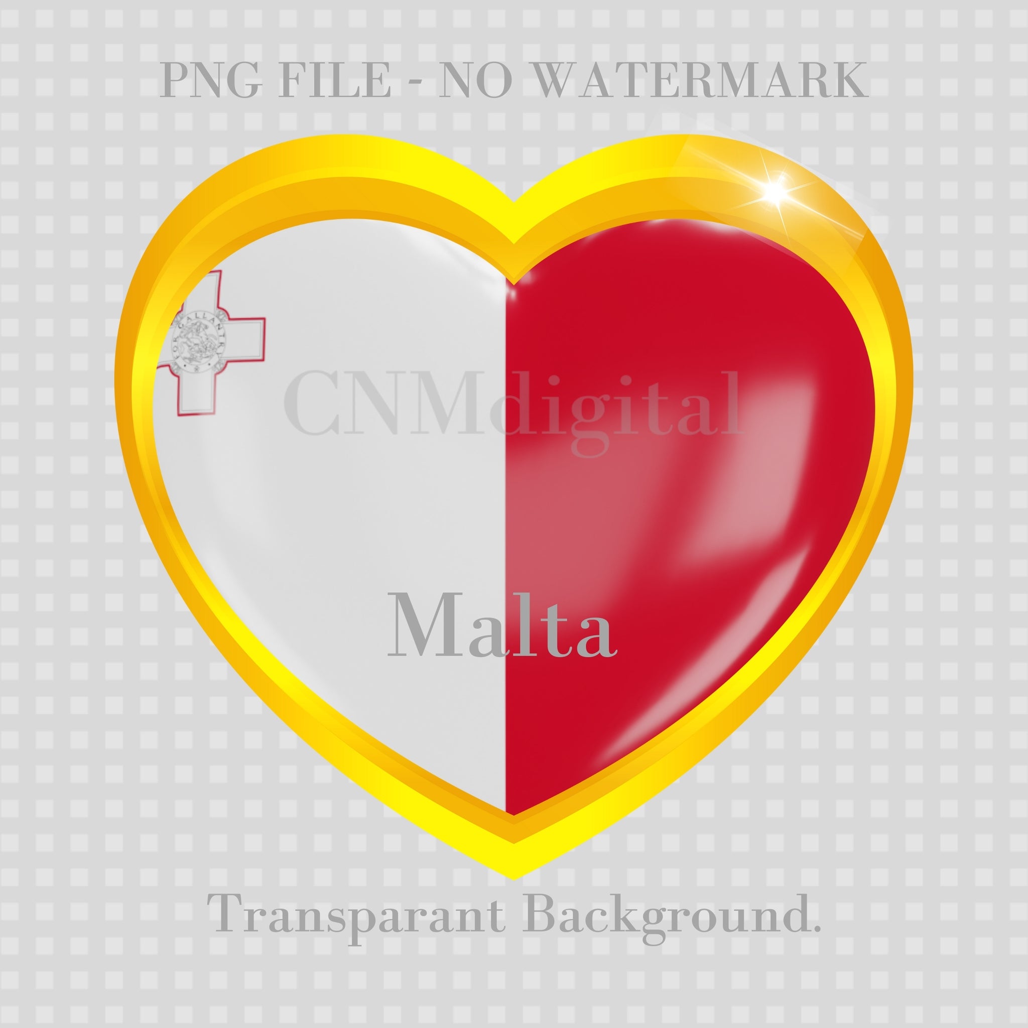 Malta flag country, Instant Download, digital file flags, Heart shaped, Malta Nation flag, Malta European country, World Clip Art, national flags, Flags collection High Quality Transparent PNG file ready to print.
