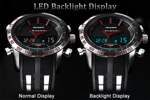 Men Watch Sport military waterproof LED quartz Relogio Model : 5885854-black