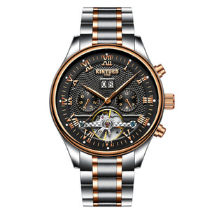 Men watch Waterproof Flying Tourbillon Mechanical Water Resistant,Complete Calendar,