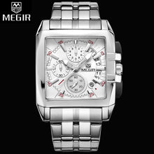 Men Watch Square Stainless steel Quartz Luxury Chronograph Relogios Model Number: MG2018