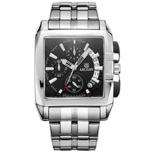 Men Watch Square Stainless steel Quartz Luxury Chronograph Relogios Model Number: MG2018