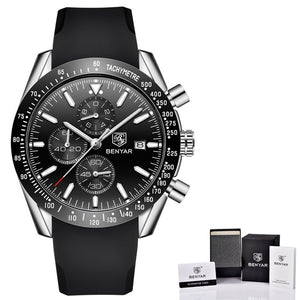 Men Watch Brand Luxury leather band Quartz Chronograph Model Number: BY-5140M