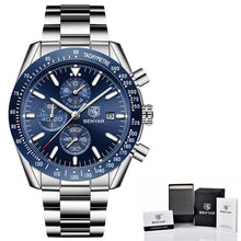Men Watch Brand Luxury leather band Quartz Chronograph Model Number: BY-5140M